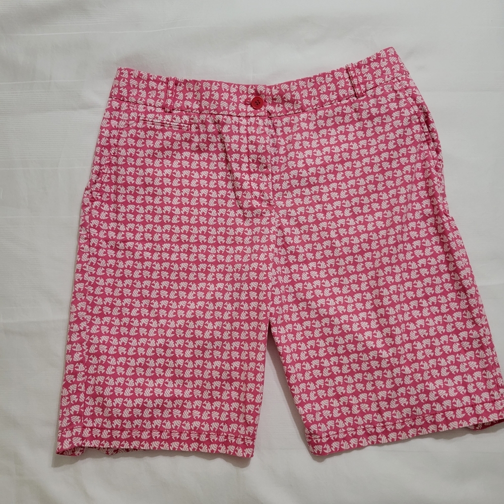 Talbots Chino Shorts 10.5".  Angel fish pattern.